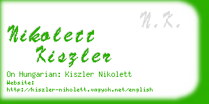 nikolett kiszler business card